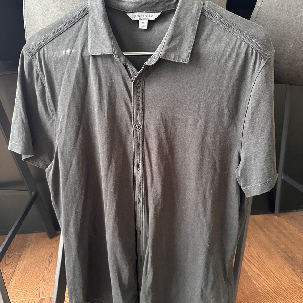 John Varvatos Gray Casual Button Down Shirt